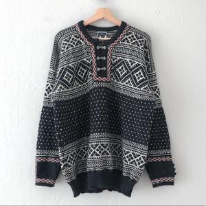 Dale Of Norway Quarter Hook Closure Wool Sweater